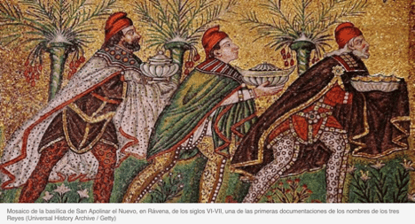 Los reyes Magos mosaico de la Basilica de San Apolinar